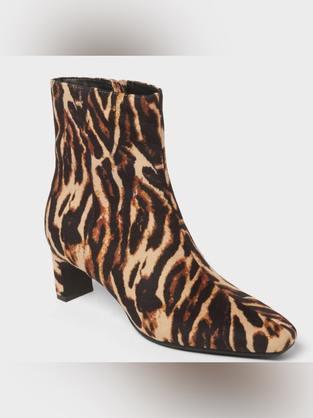 NWT a new day Leopard Print Ankle Boots - Brown & Black size 10